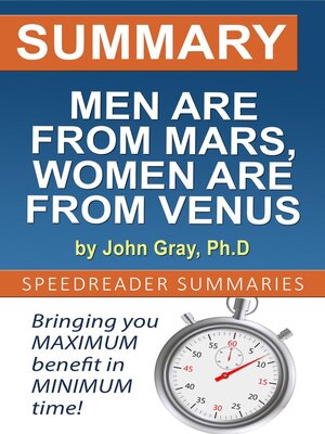 cover image of Summary of Men are from Mars, Women are from Venus by John Gray